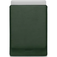 Woolnut Leather Sleeve kožené pouzdro MacBook Neo tmavě zelené - Pouzdra