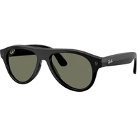Meta RAY-BAN Aviator Gen 3 (Velké) chytré brýle (polarizovaná zelená skla) černé - AR brýle