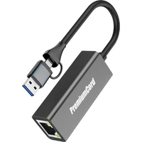 PremiumCord USB-C/USB-A Gigabit síťový adaptér - Síťové adaptéry