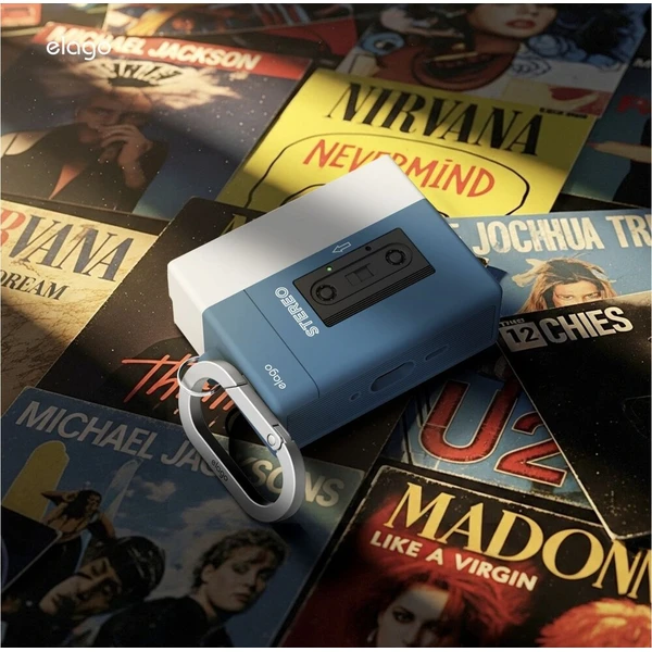 ELAGO Cassette Player pouzdro AirPods Pro 3 tmavě modré - Pouzdra - Obrázek d_109e2e51285d4b86acf3e0730351cd85