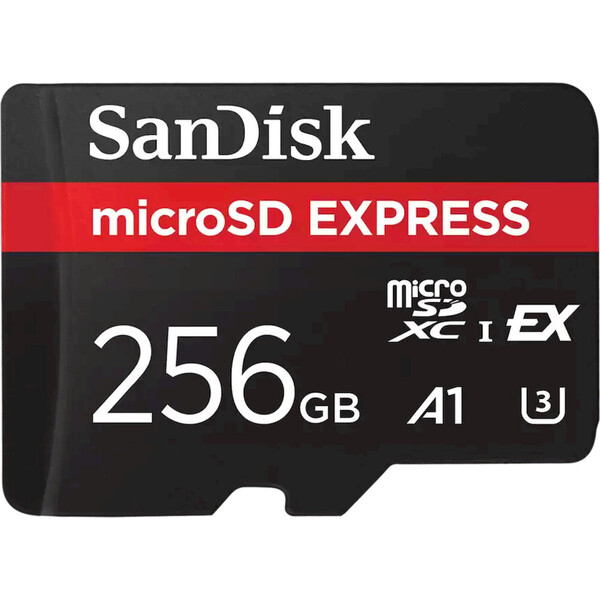 SanDisk micro SDXC karta 256GB Express SDSQXFN-256G-GN4NN Červená