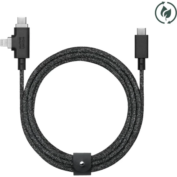 Native Union Belt Cable Duo Pro USB-C/USB-C/Lightning kabel 2,4m, 240W cosmos - Kabely a redukce - Obrázek d_139f0a3d37b74e6f8993b6d0e05eb52f
