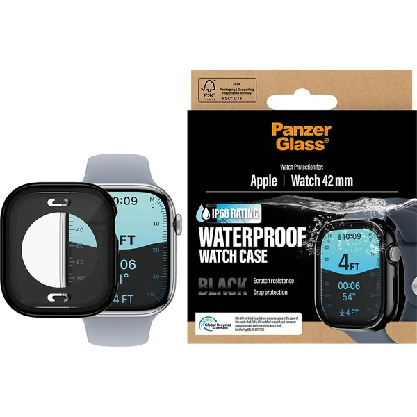 PanzerGlass Waterproof kryt s ochranným sklem Apple Watch 11/10 (42mm) černý - Pouzdra - Obrázek d_1450b304378041c9b67642547fd44705