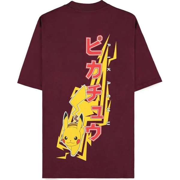 Tričko Pokémon - Pikachu Wine Red (Loose Fit) L - Trička - Obrázek d_14804b61d6a04da5ad2fc30d2548bf89