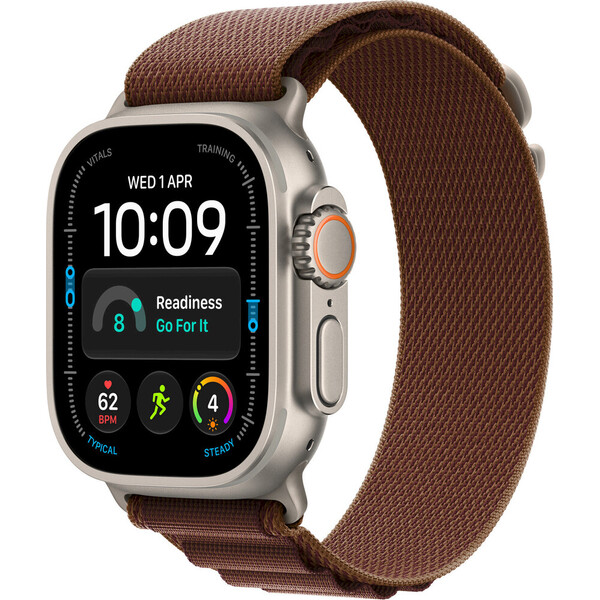 Apple Watch 49/46/45/44mm burgundsky červený alpský tah z přírodního titanu S