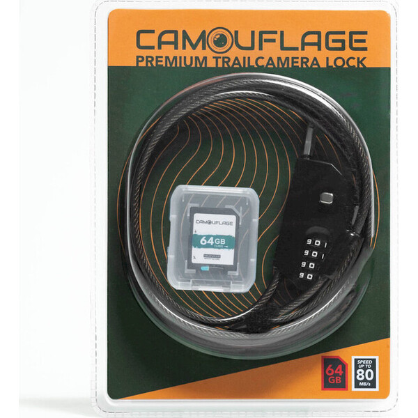 Camouflage zámek proti krádeži + 64GB SD 12121208