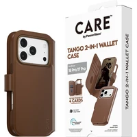 PanzerGlass CARE Tango 2v1 Wallet MagSafe pouzdro Apple iPhone 18 Pro/17 Pro hnědé - Pouzdra