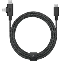 Native Union Belt Cable Duo Pro USB-C/USB-C/Lightning kabel 2,4m, 240W cosmos - Kabely a redukce