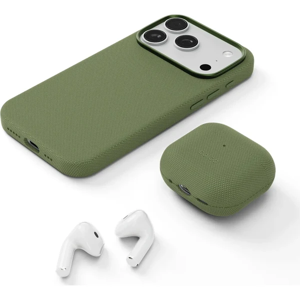 Epico SolidWoven Case pouzdro pro AirPods 4/AirPods 5 zelené - Pouzdra - Obrázek d_17d096ef524444429f8fd2aa739bf243