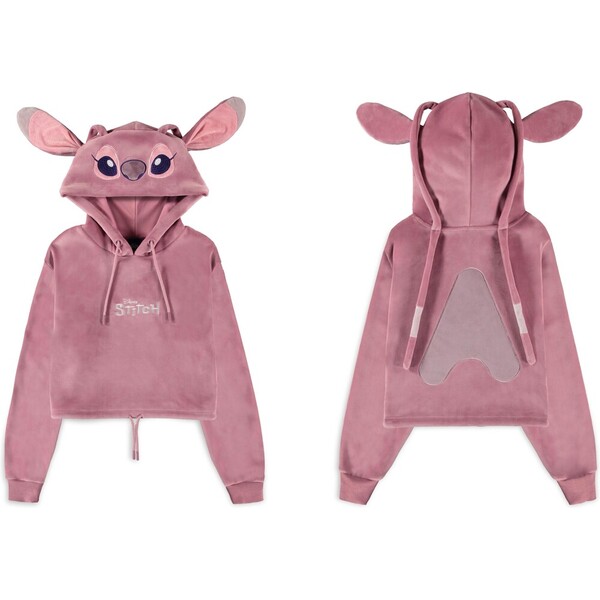 Crop top mikina Difuzed Lilo & Stitch Angel - XXL Růžová