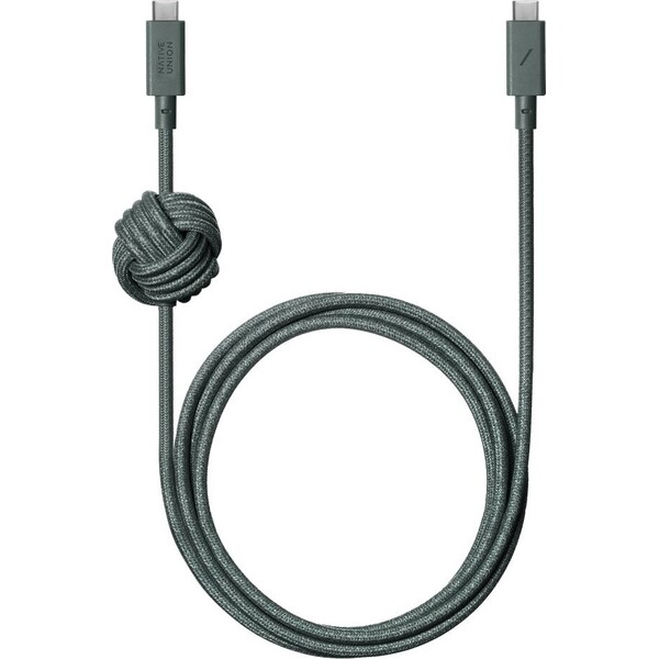 Native Union Anchor Cable USB-C/USB-C kabel 3m, 100W zelený
