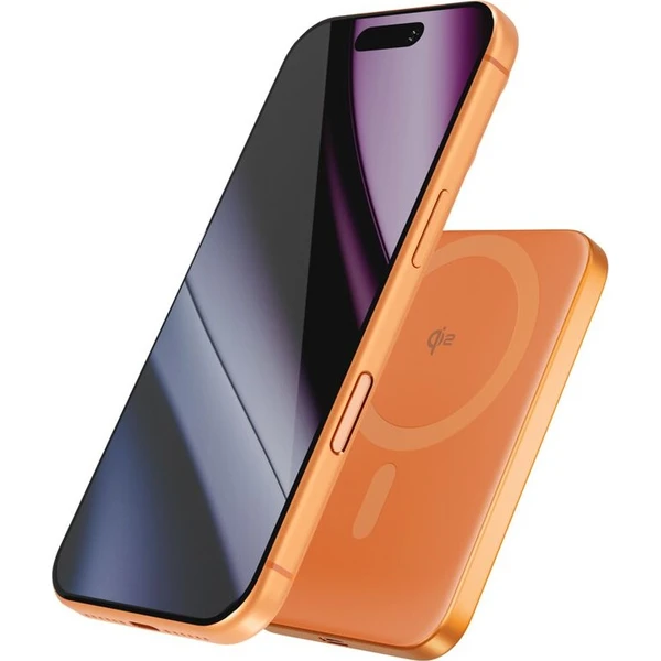 iWant by Epico UltraPack Qi2 Slim 5000mAh hliníková Mag+ bezdrátová powerbanka oranžová - Powerbanky - Obrázek d_1f3f53cd6f824f8dbfe92ecfcc966d2b