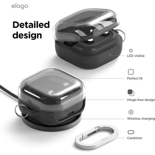 ELAGO Duo Clear pouzdro Samsung Galaxy Buds4/Buds4 Pro černé - Pouzdra - Obrázek d_1f6c1be3ae2e47089d286f6c2855897c