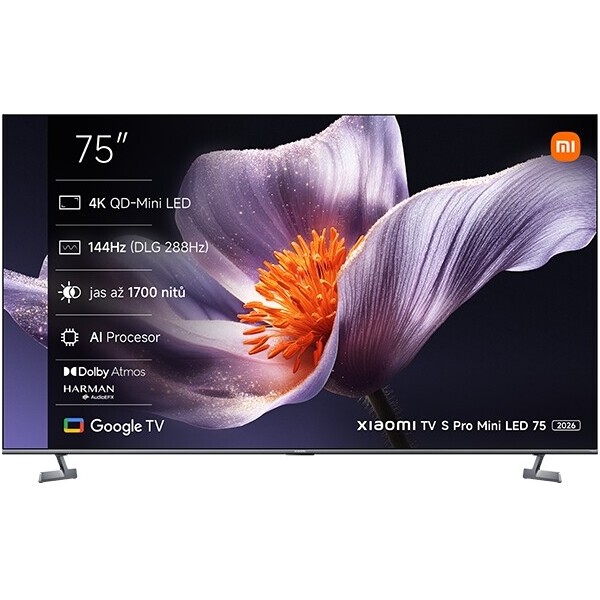 Xiaomi TV S Pro mini LED 75" Šedá