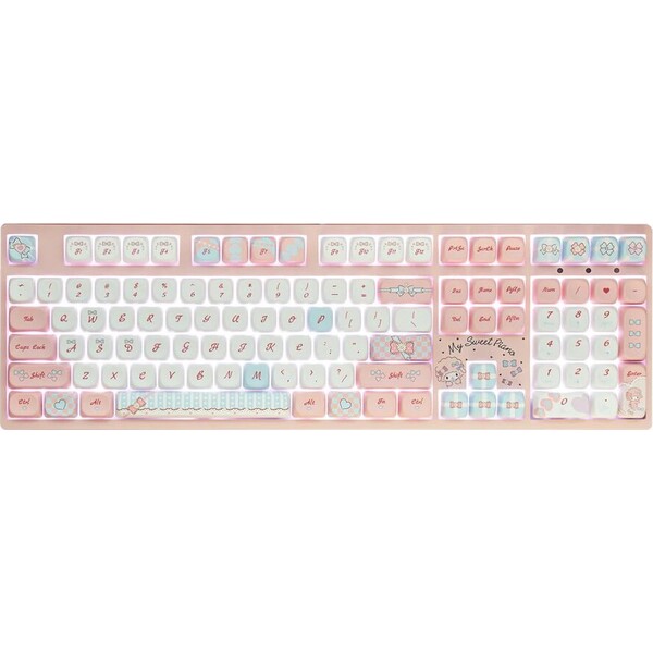 Akko x My Sweet Piano 3108 V3 Akko Frost Pink klávesnice (US) růžová