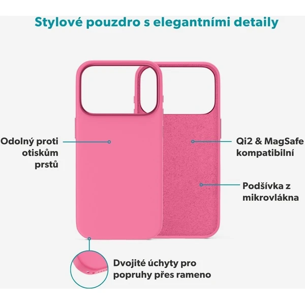 Epico Silicone Pro Mag+ MagSafe/Qi2 silikonový kryt iPhone 17 Pro Max/18 Pro Max růžový - Pouzdra - Obrázek d_2148a5b77fd244e5bda47737f6b570ce