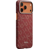 Pitaka Ultra-Slim Case MagSafe kryt iPhone 17 Pro Max Monogram-Gold/Red - Pouzdra