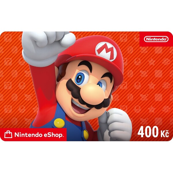 Karta na e-shop Nintendo 400 CZK (online kód)