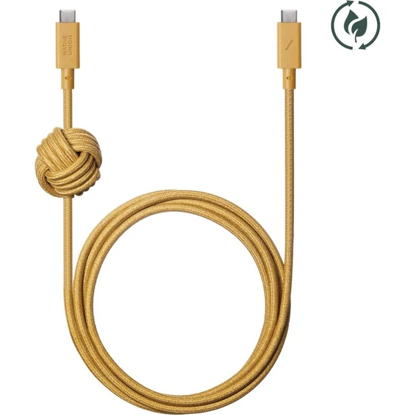 Native Union Anchor Cable USB-C/USB-C kabel, 240W, 3m, hořčicový - Kabely a redukce - Obrázek d_23376a3ba8284fda8587b72f68ee47d4