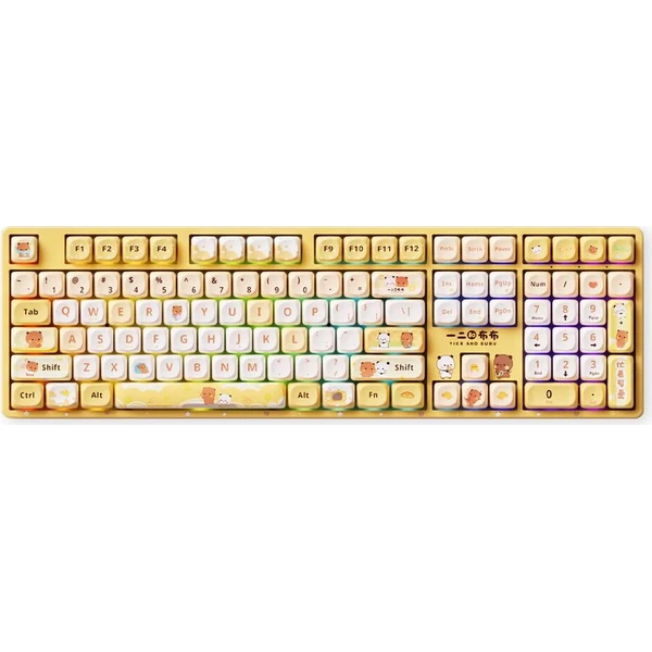 Akko x Dudu and Bubu 5108B Plus Akko Piano Pro V3 bezdrátová klávesnice (US) žlutá