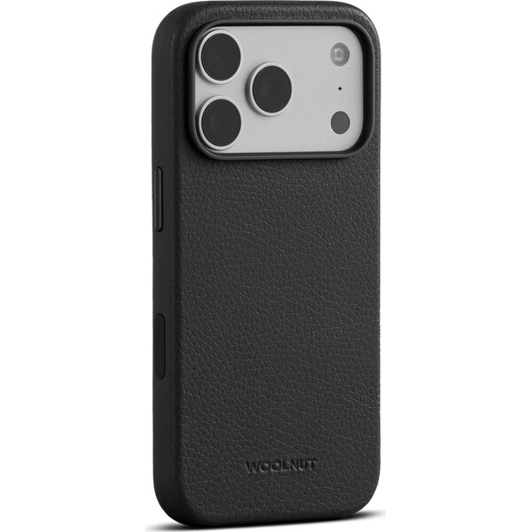 Woolnut MagSafe kožený kryt iPhone 18 Pro černý