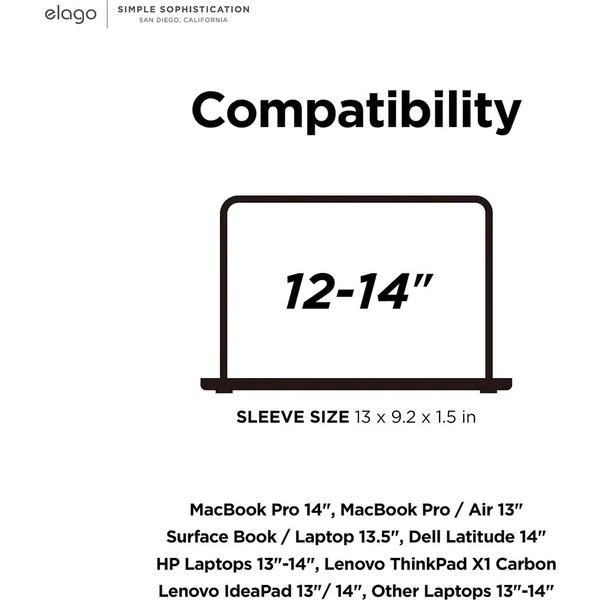 ELAGO PC Sleeve pouzdro pro MacBook 12"-14'' světle růžové - Pouzdra - Obrázek d_2650f4bd7c5e41da91a7dea6a7262dc6