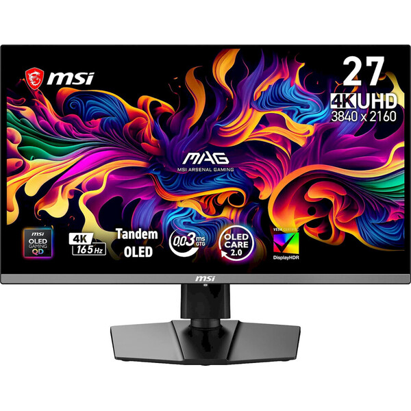 MSI MAG/272UP QD-OLED E16/26,5"/QD-OLED/4K UHD/165Hz/0,03ms/Černá/3R