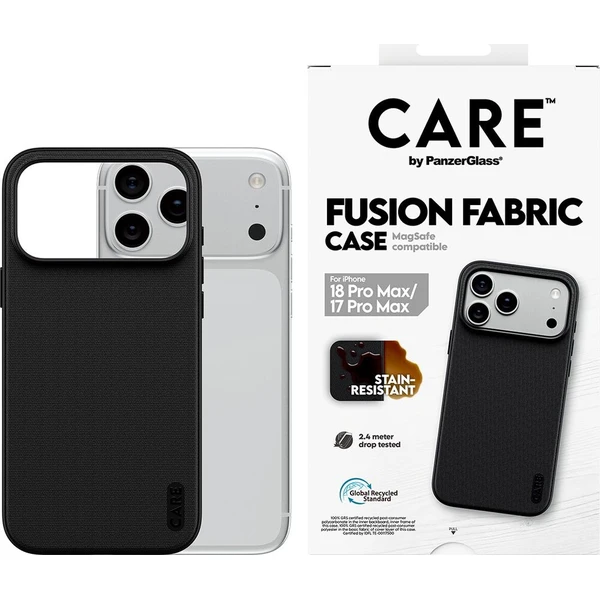 PanzerGlass CARE Fusion Fabric MagSafe kryt Apple iPhone 18 Pro Max/17 Pro Max černý - Pouzdra - Obrázek d_27225a299a8d47f1960c0fd551a2c0a8