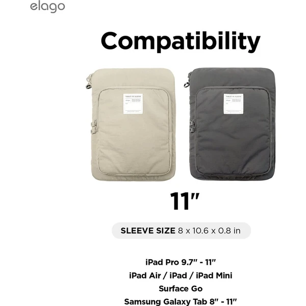ELAGO Tablet Sleeve pouzdro pro 11'' iPad/Tablet světle šedé - Pouzdra - Obrázek d_27ad4c1e533f42768191f5967256719e
