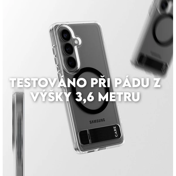 PanzerGlass® CARE Kickstand Qi kryt Samsung Galaxy S26+ čirý/černý - Pouzdra - Obrázek d_27c0d5fa063841f58306550abc6e4ac7