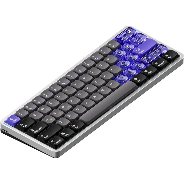 NuPhy Air60 HE Gateron Jade Pro (US) herní klávesnice stříbrná