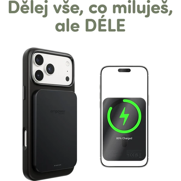 PanzerGlass® empower bezdrátová Qi2 powerbanka 5000 mAh, MagSafe, černá - Powerbanky - Obrázek d_28acff70a999438290fcee28f1bb2a11