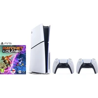 PlayStation 5 Slim 1TB + DualSense Wireless Controller bílý + Ratchet & Clank: Rift Apart (PS5) - Konzole