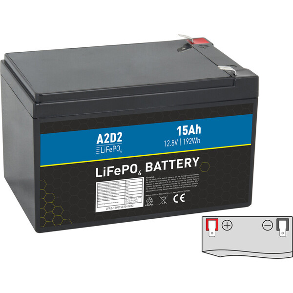 Avacom A2D2 baterie LiFePO4 12,8V 15Ah F2