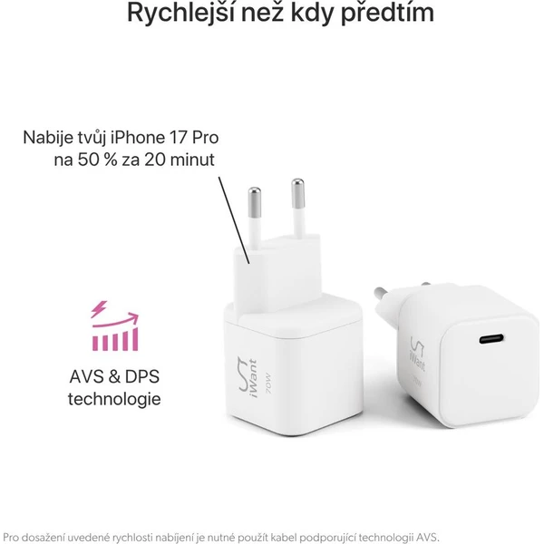 iWant UltraBoost Micro AVS GaN 70W nabíječka bílá - Nabíječky - Obrázek d_2a0217495c1c4878822043dd545643df