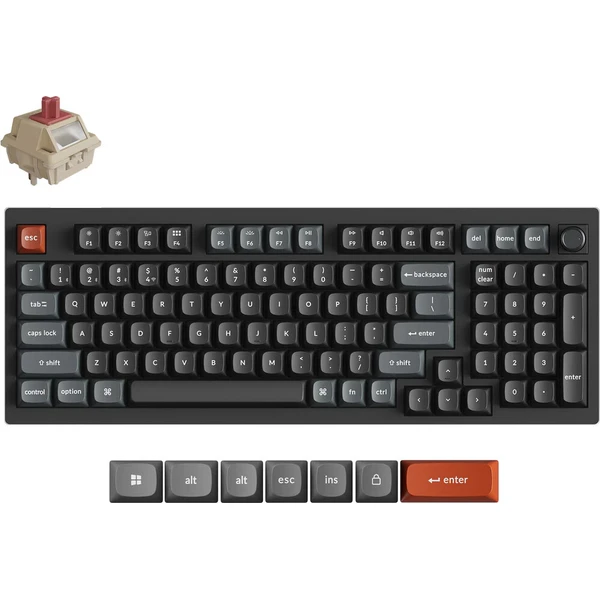 Keychron V5 Ultra 8K Keychron Silk POM Red (US) černá Černá