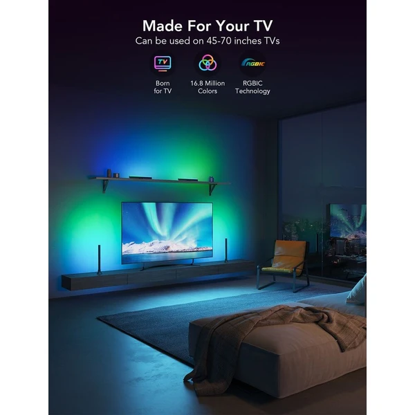 Govee SMART LED RGBIC Panely 38cm pro TV 43-75" Matter - Chytrá osvětlení - Obrázek d_2b0af4c0547c410783a27fbfd8e14271