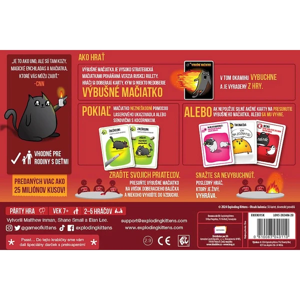 Výbušné mačiatka - Deskové hry - Obrázek d_2b74830ccd134563a180302409b76965