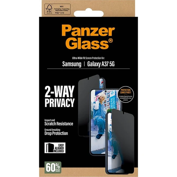 PanzerGlass® Privacy sklo s instalačním rámečkem Samsung Galaxy A37 - Ochranné folie a skla - Obrázek d_2db86348e2704faea8b74b3102a51213