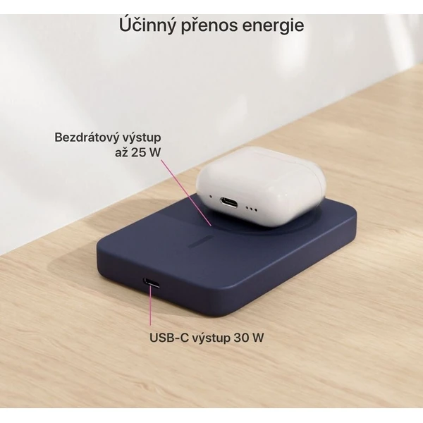 iWant by Epico UltraPack Qi2 25W 10000mAh hliníková Mag+ bezdrátová powerbanka temně modrá - Powerbanky - Obrázek d_2de1f11c117f42bbb3e969d142c96a18