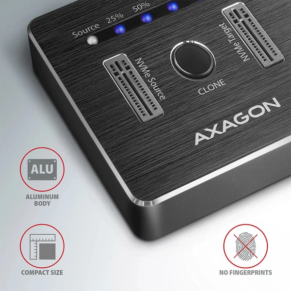 AXAGON Dokovací stanice pro 2x M.2 NVMe - USB-C 3.2 Gen 2 - Externí boxy - Obrázek d_2e6c7a87a63a4c08a9e2640d41d277ab