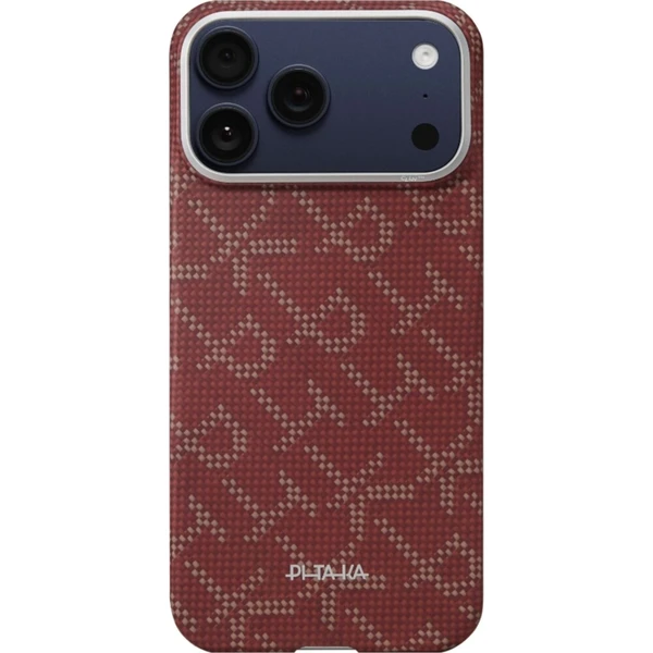 Pitaka Ultra-Slim Case MagSafe kryt iPhone 17 Pro Monogram-Gold/Red - Pouzdra - Obrázek d_300c05105c2146cc8c305fbd4f1ff005