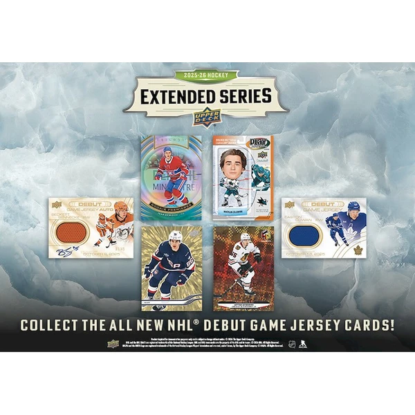 Hokejové karty 2025-26 Upper Deck Extended Series Hockey Blaster Box - Hokejové karty - Obrázek d_30dd6a70437648168d9180b10b81717b