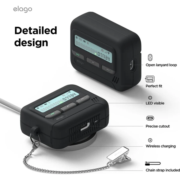 ELAGO Pager pouzdro AirPods Pro 3 černé - Pouzdra - Obrázek d_3103ec90059a42b0b4cf563a69264785