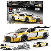 Mattel Brick Shop sestavitelný model Hot Wheels - 15 Audi R8 LMS (Elite series) - Stavebnice