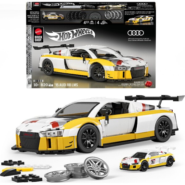 Mattel Brick Shop sestavitelný model Hot Wheels - 15 Audi R8 LMS