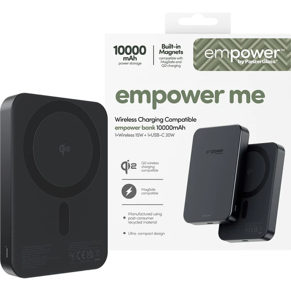 PanzerGlass® empower bezdrátová Qi2 powerbanka 10000 mAh, MagSafe, černá - Powerbanky - Obrázek d_3254c8c0634c41d9974e36518578773a