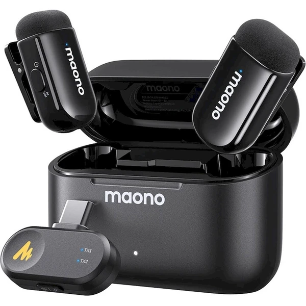 Maono WM622 PC2 bezdrátové klopové mikrofony USB-C - Mikrofony - Obrázek d_32a620e78fc9484e876c544cc929a5d5