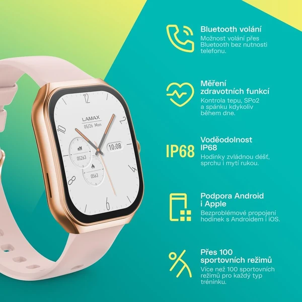 LAMAX Flow AMOLED chytré hodinky zlatorůžové - Chytré hodinky - Obrázek d_34a2dd41fcfd4b65b94d6f34b09d9881