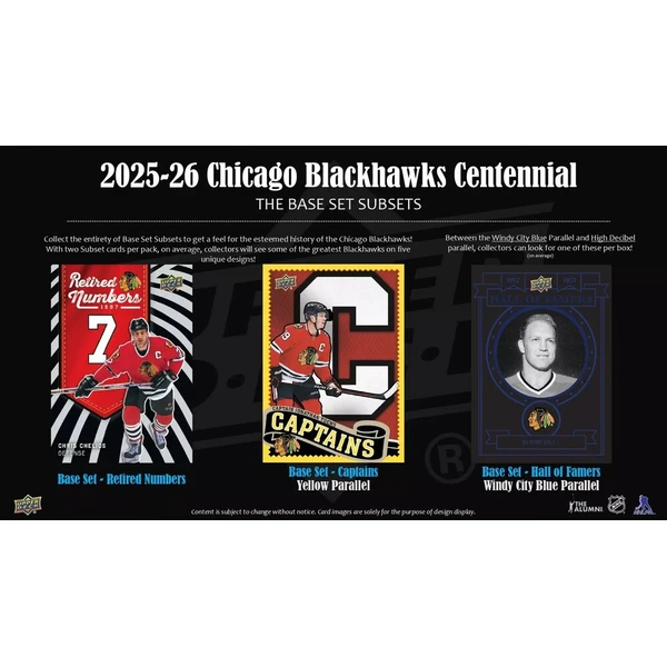 Hokejové karty 2025-26 Upper Deck Chicago Blackhawks Centennial Hobby Box - Hokejové karty - Obrázek d_3861484384134c878fe8fae395e25790